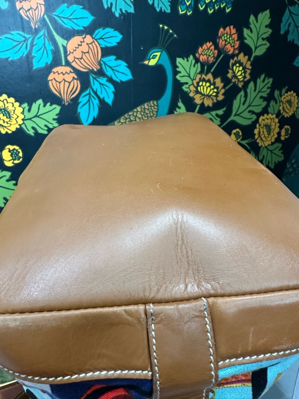 Vintage Gucci Alphabet Print Canvas Shoulder Bag Bamboo Charm Y2K Italy - Picture 10 of 12